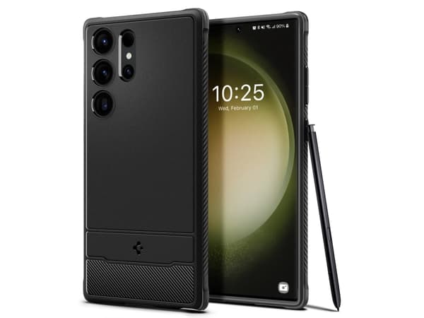 Spigen Rugged Armor, Omslag, Samsung, Galaxy S23 Ultra, 17,3 cm (6.8"), Svart