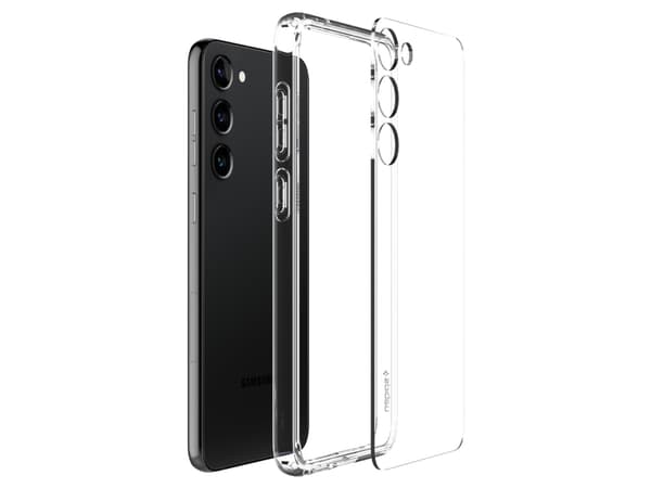 Spigen Ultra Hybrid - Baksidesskydd för mobiltelefon - polykarbonat, termoplastisk polyuretan (TPU) - CrystalClear - för Samsung Galaxy S23