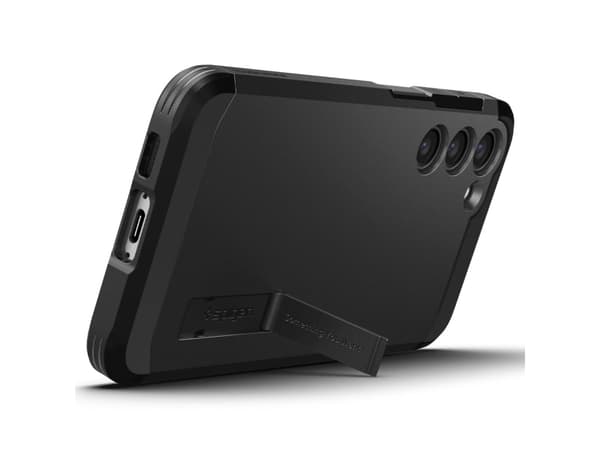 Spigen Tough Armor - Baksidesskydd för mobiltelefon - polykarbonat, termoplastisk polyuretan (TPU) - svart - för Samsung Galaxy S23+