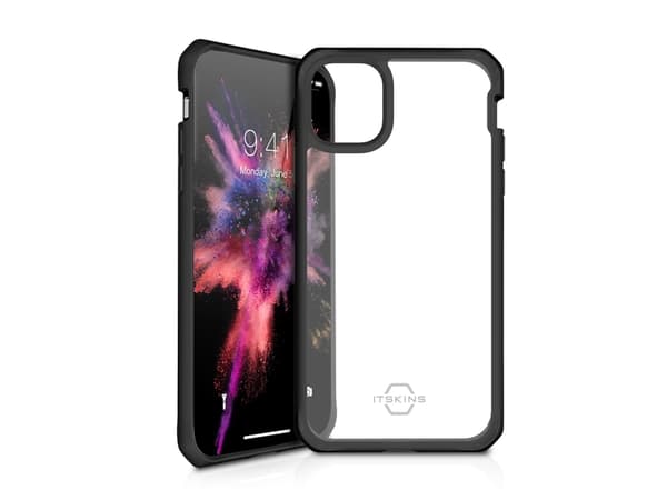 ITSKINS HYBRID SOLID cover til iPhone 11 Pro / XS / X®. Sort og gennemsigtig