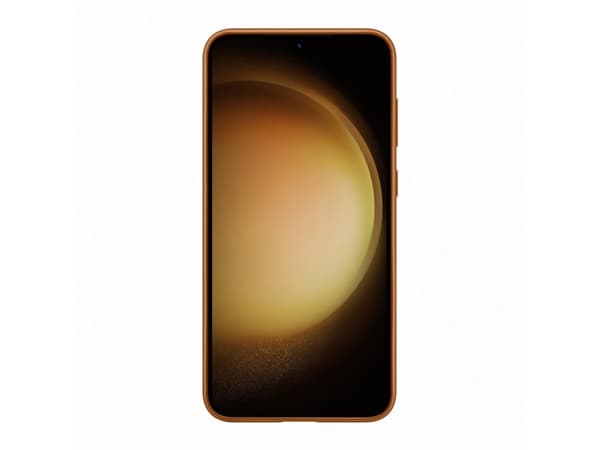 Samsung EF-VS916 - Baksidedeksel for mobiltelefon - ekte skinn - kamelhårfarget - for Galaxy S23+