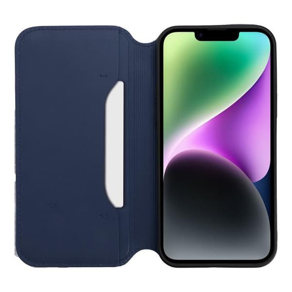 iPhone 14 Plus Plånboksfodral Dual Pocket - Blå