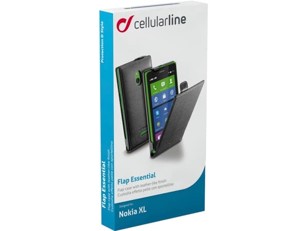 Cellularline FLAPESSENXLK, Avattava kotelo, Nokia, XL, Musta