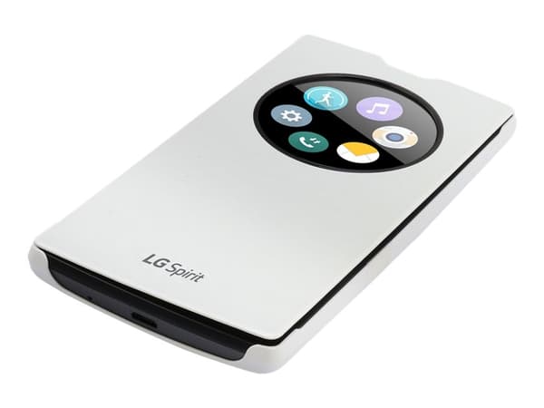 LG QuickWindow CCF-590 - Lommebok for mobiltelefon - hvit - for Spirit H420, H440N; Spirit 4G H440N