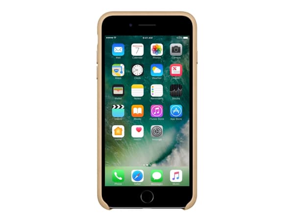 Apple - Baksidedeksel for mobiltelefon - lær - gyllenbrun - for Apple iPhone 7 Plus