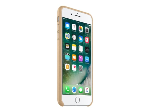 Apple - Baksidedeksel for mobiltelefon - lær - gyllenbrun - for Apple iPhone 7 Plus