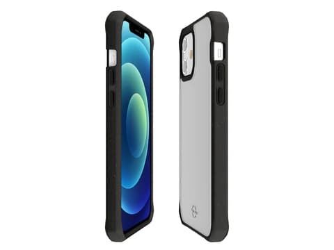 ITSKINS FERONIABIO PURE cover til iPhone 12 mini®. Sort og gennemsigtig