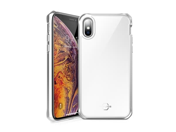 ITSKINS HYBRID GLASS cover til iPhone XS Max®. Sølv