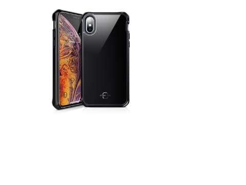 ITSKINS HYBRID GLASS cover til iPhone XS Max®. Sort