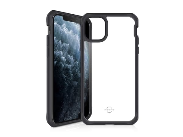 ITSKINS HYBRID SOLID cover til iPhone 11 Pro Max / XS Max®. Sort og gennemsigtig