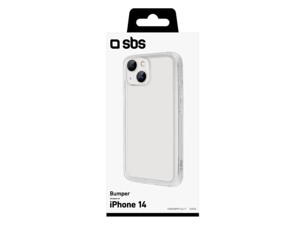 SBS TEBUMPIP1461T, Suojus, Apple, iPhone 14, 15,5 cm (6.1"), Läpinäkyvä