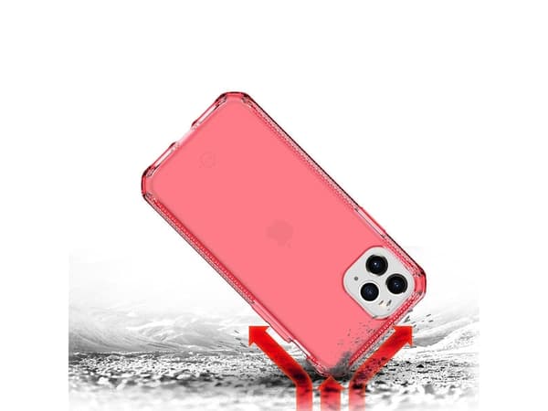 ITSKINS SPECTRUM CLEAR suojakuori iPhone 11 Pro / XS / X®:lle. Korallinpunainen värinen