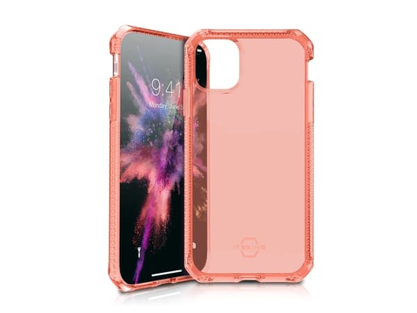 ITSKINS SPECTRUM CLEAR cover til iPhone 11 Pro / XS / X®. Koralrød