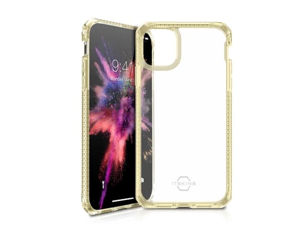 ITSKINS HYBRID CLEAR cover til iPhone 11 Pro / XS / X®. Lys gul og gennemsigtig