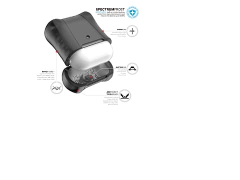 ITSKINS SPECTRUM FROST cover til AirPods® (1. og 2. gen.). Sort