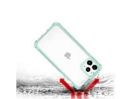 ITSKINS HYBRID CLEAR suojakuori iPhone 11 Pro / XS / X®. Tiffany vihreä ja läpinäkyvä