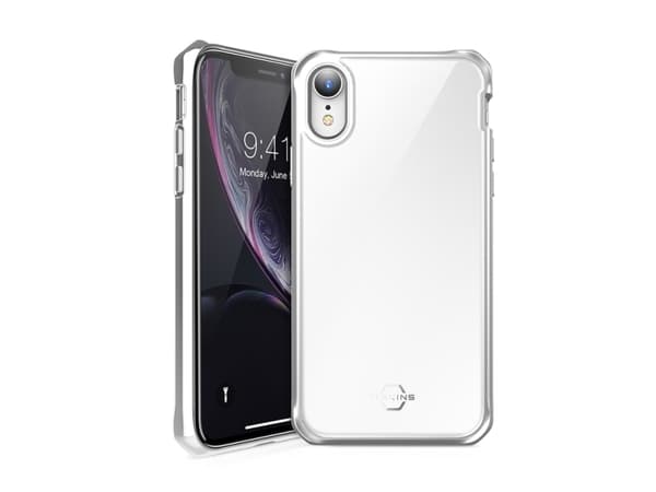ITSKINS HYBRID GLASS cover til iPhone XR®. Sølv