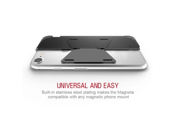 ITSKINS MAGNETA MOUNT cover til iPhone 8 / 7 / 6s / 6® + mobilholder til bilen. Sort