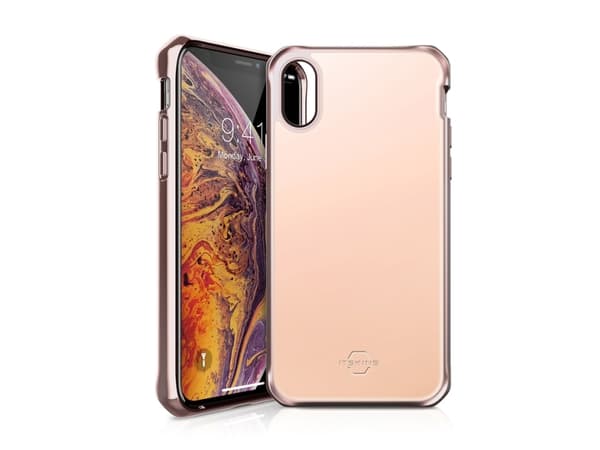 ITSKINS HYBRID GLASS cover til iPhone XS Max®. Rosa