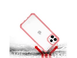 ITSKINS HYBRID CLEAR suojakuori iPhone 11 Pro / XS / X®. Vaaleanpunainen ja läpinäkyvä