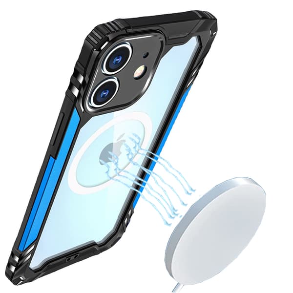 iPhone 12 - Extra Skyddande Stilsäkert Skal Blå