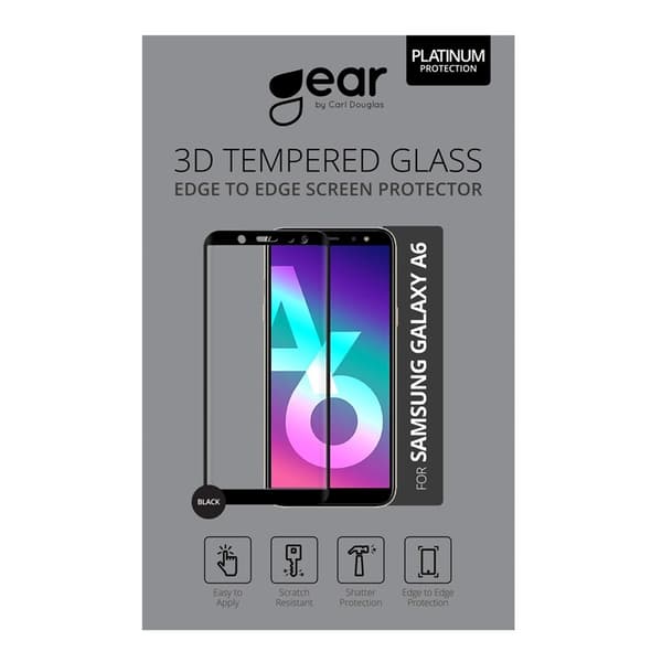 Gear Hærdet Glas 3D Full Cover Sort Samsung A6