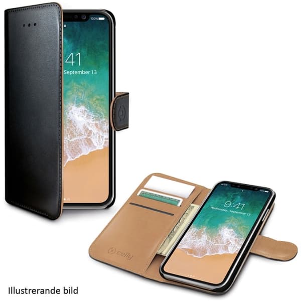 Celly Wallet Case iPhone 11 Svart