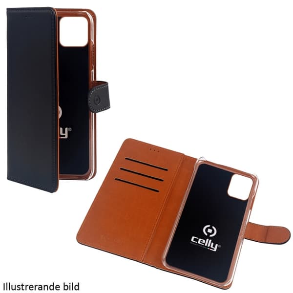 Celly Wallet Case iPhone 12 / 12 Pro, Svart