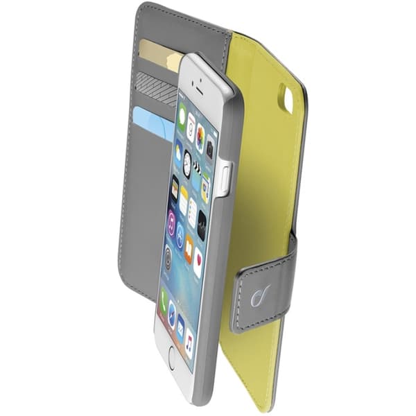 Cellularline Combo väska iPhone 6/6S, Grå/Gul