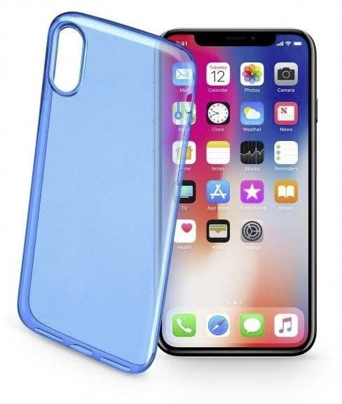 Cellularline TPU plastdeksel for iPhone X/XS, mørkeblå