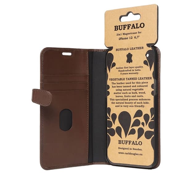 Buffalo Wallet Læder iPhone 12  Pro Max Brun