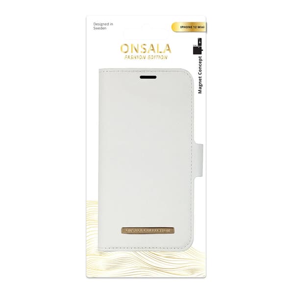 Onsala Lommebokveske iPhone 12 Mini Saffiano White