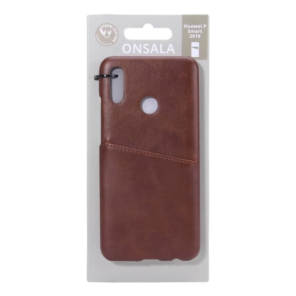 Onsala Mobilcover med Kortrum Huawei P Smart 2019 Brun