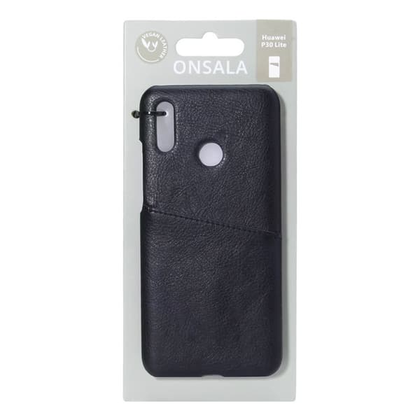 Onsala Mobilskal Svart med Kortfack Huawei P30 Lite