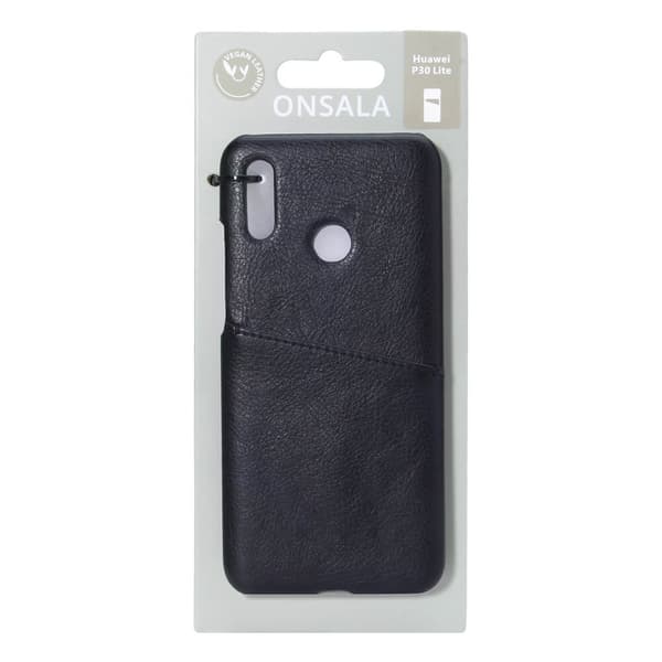 Onsala Mobilskal Svart med Kortfack Huawei P30 Lite