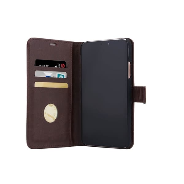 Radicover Strålingsbeskyttende Wallet PU iPhone 11 Pro Max Flipcover RFID Brun