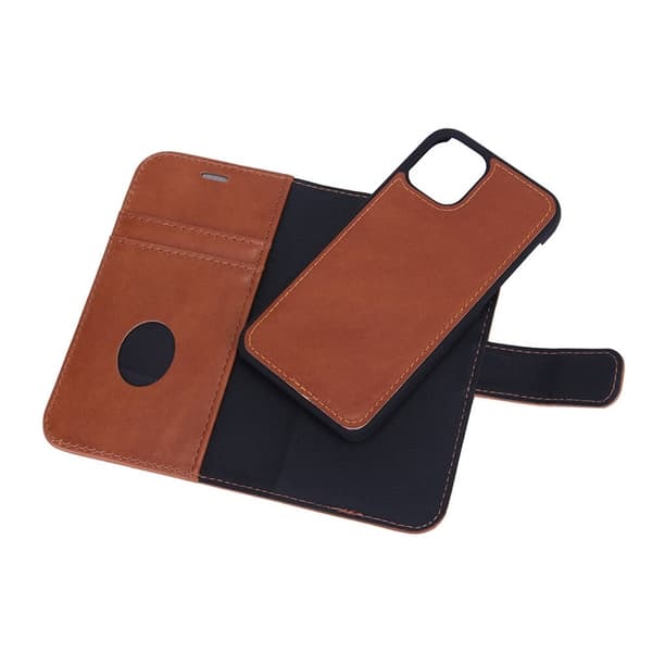 Radicover Strålingsbeskyttende Wallet Læder iPhone 12 Mini 2in1 Exclusive RFID Brun