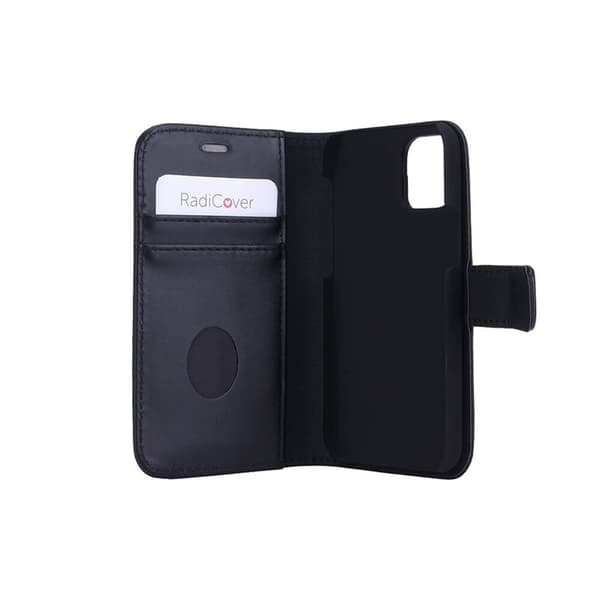 Radicover Lompakko iPhone 12 Mini Säteilysuojattu 2in1 RFID Musta