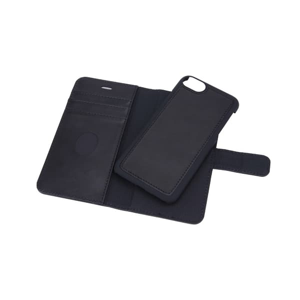 Radicover Säteilysuojattu Lompakko Nahka iPhone 6/7/8/SE 2in1 Magneetti Musta