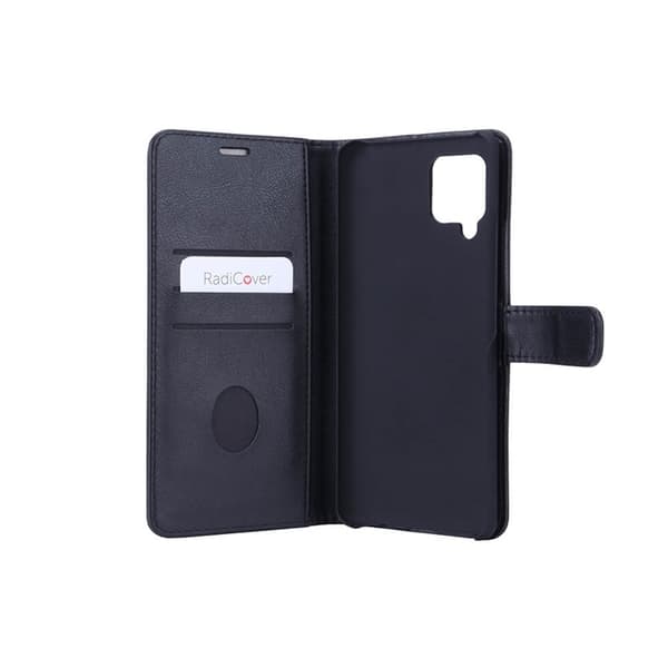 Radicover Strålingsbeskyttende Wallet PU Samsung A42 Flipcover RFID Sort