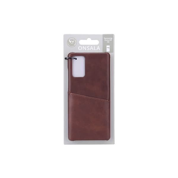 Onsala Mobilskal Brun med Kortfack Samsung Note 20 5G