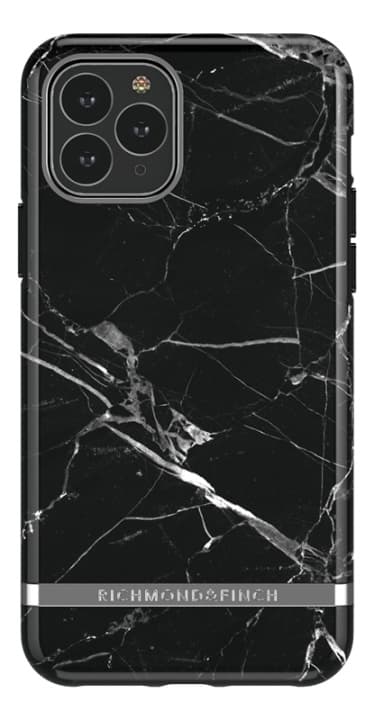Richmond &amp; Finch Black Marble, iPhone 11 Pro Max, sølvfargede detaljer