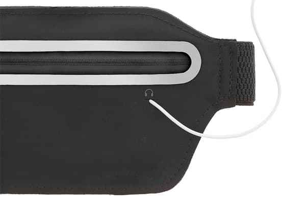 Streetz Sportsbelteveske, refleks, passer til de fleste mobiltelefoner, svart