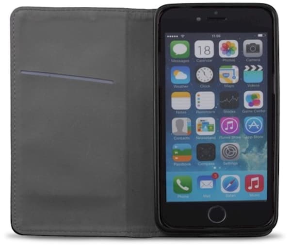 Smart etui med magnetlukning til iPhone 13, Svart