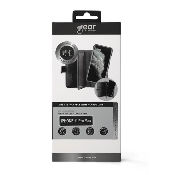 Gear Lommebokdeksel 2-i-1 7 Kortrom Svart - iPhone 11 Pro Max