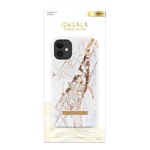 Onsala COLLECTION Mobilskal Soft White Rhino Marble iPhone 11