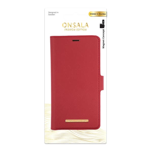 Onsala COLLECTION Mobilfodral Saffiano Red iPhone 11 Pro Max