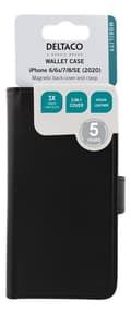Miniatyrbilde 7 av 7: DELTACO lommebokveske 2-i-1, iPhone 6/6s/7/8/SE (2020), magnetisk bakside
