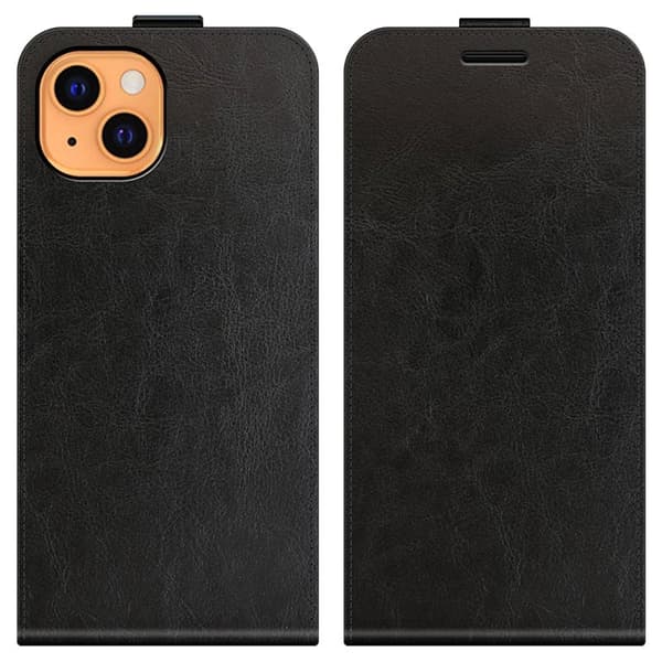 Flipfodral i PU-läder för iPhone 13 Mini, Svart