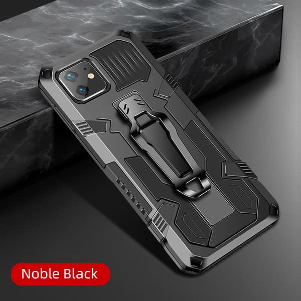 Robust etui med stativ til iPhone 13, Sort